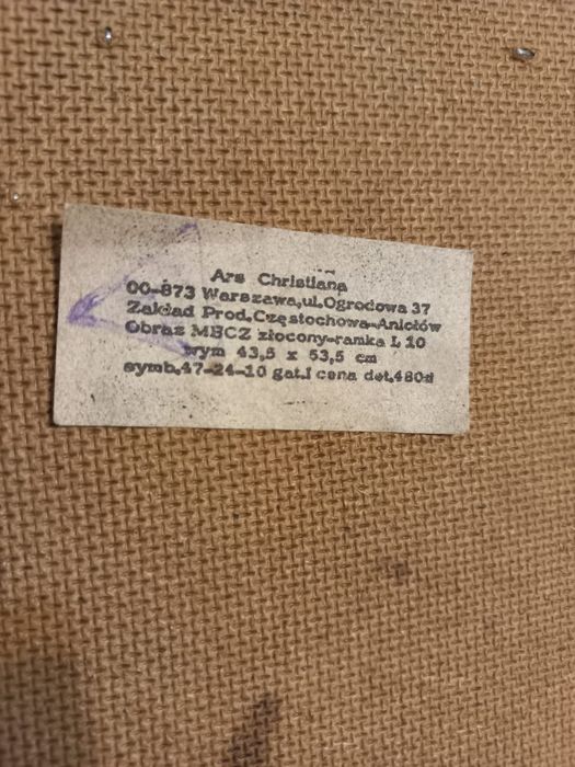 Matka Boska Częstochowska – obraz PRL, oryginał, lata 70/80