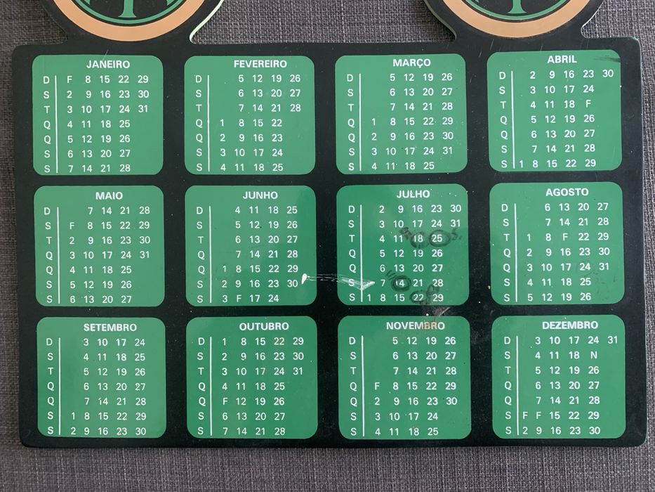 Calendário Vintage 1978