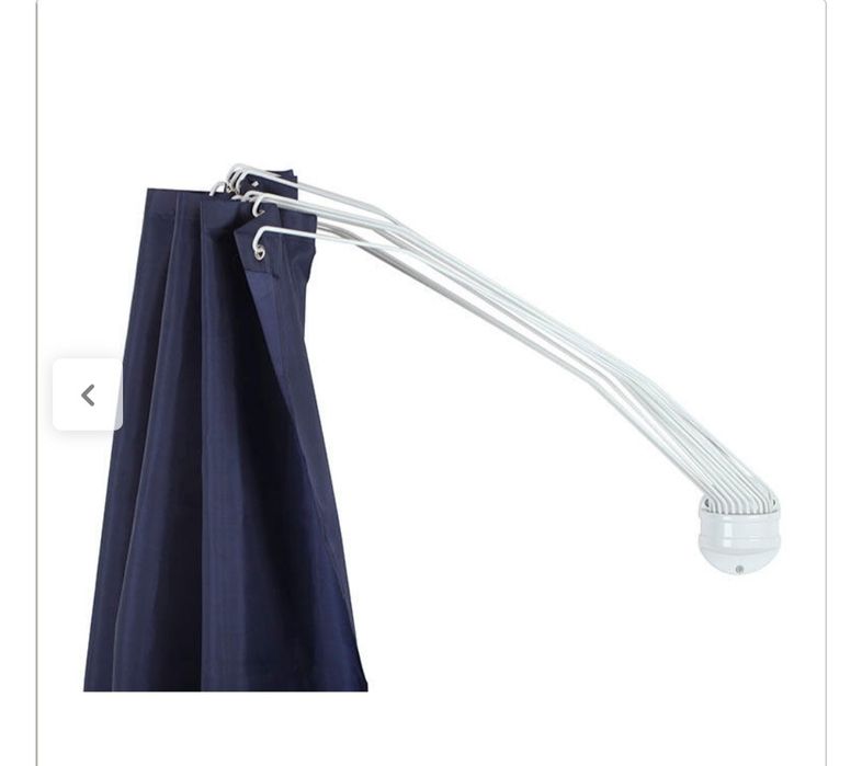 Suporte cromado de hastes de cortina circular de banho 180°