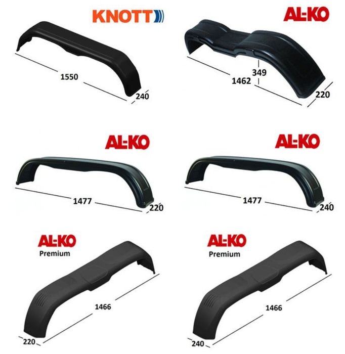 Крыло тандем на прицеп, крыло на двухосный прицеп AL-KO, KNOTT