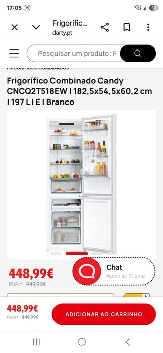 Frigorífico Combinado Candy NOVO