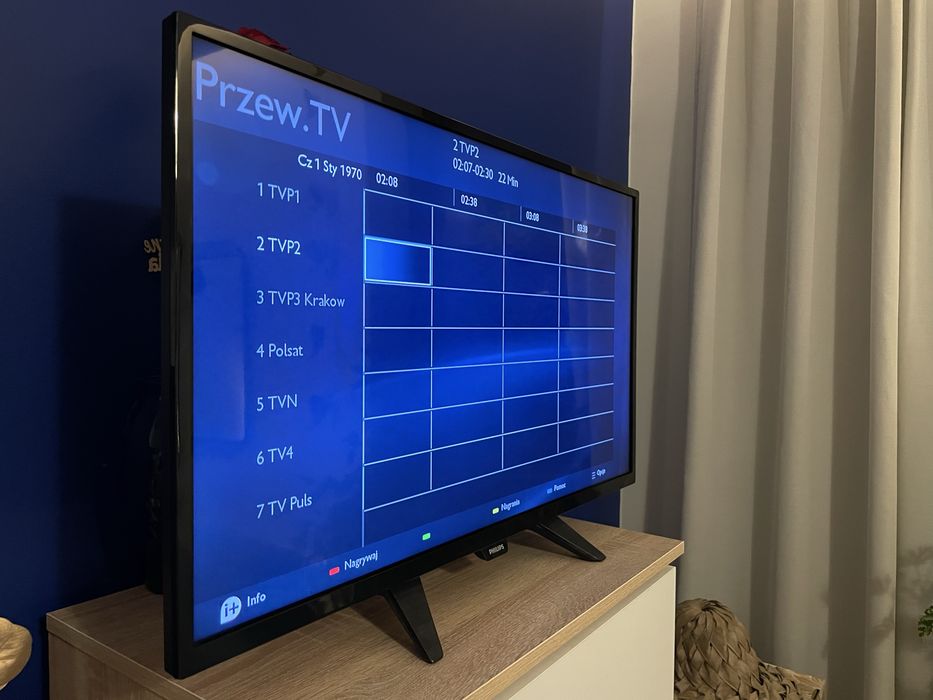 TV LCD 32 cale Philips 32phh4101/88 DVB-T LED pilot zestaw telewizor