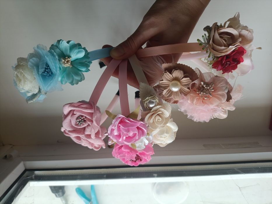 Обруч с цветами, венок на голову
