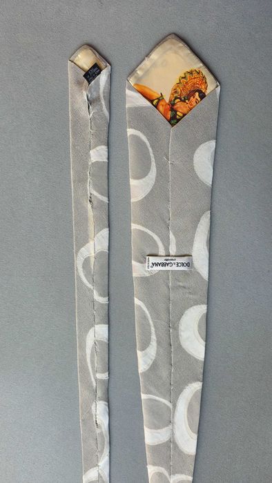 krawat jedwabny DOLCE & GABBANA retro