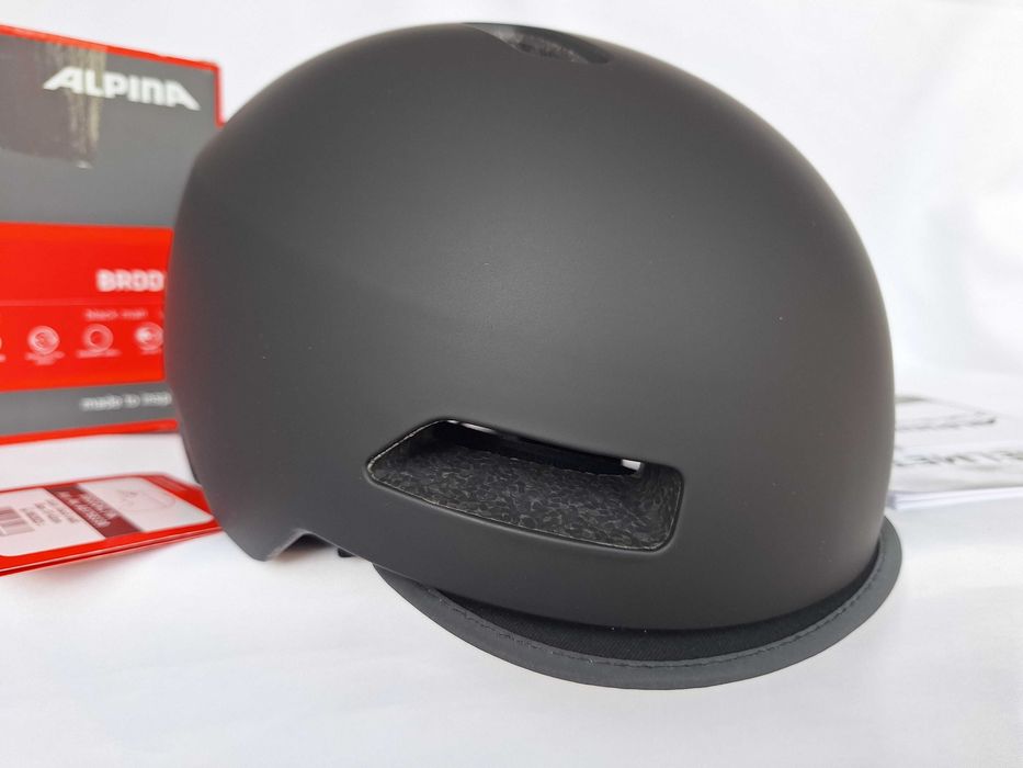Kask rowerowy Alpina Urban Brooklyn Black Matt L 57-62cm LED