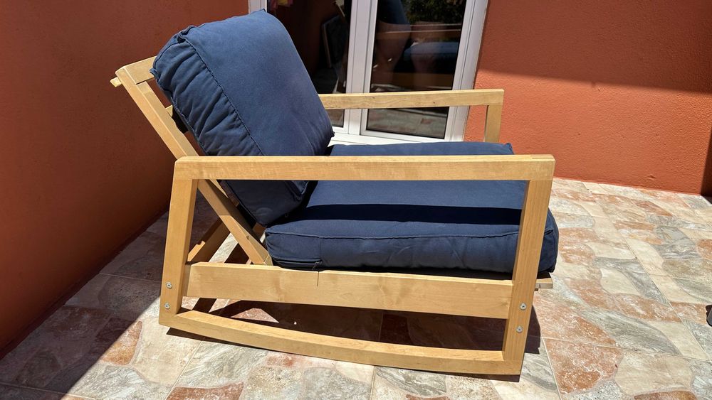 Cadeira/Baloiço reclinavél vintage Ikea - LILLBERG