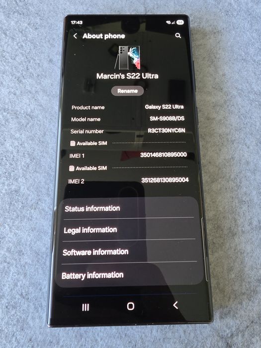 Samsung s22 ultra 512