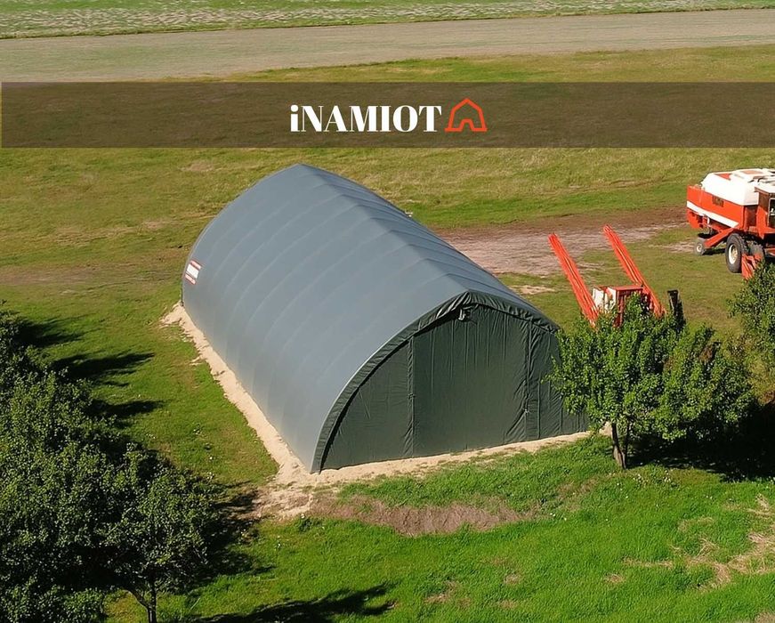 Hala namiotowa łukowa 10x20x5 plandeka PVC 900g hale na bale