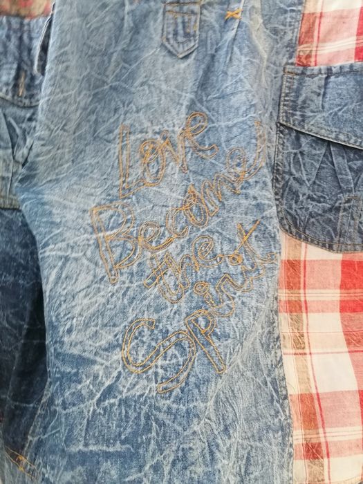 Szmizjerka  patchworkowa xl jeans