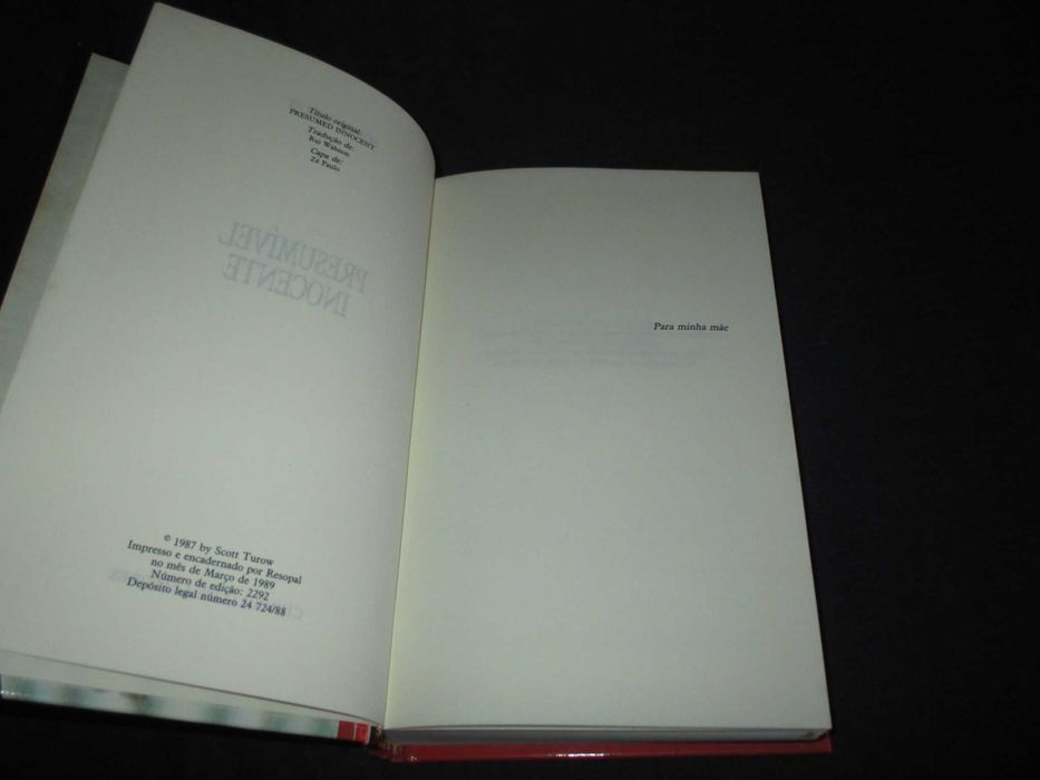 Livro Presumível Inocente Scott Turow
