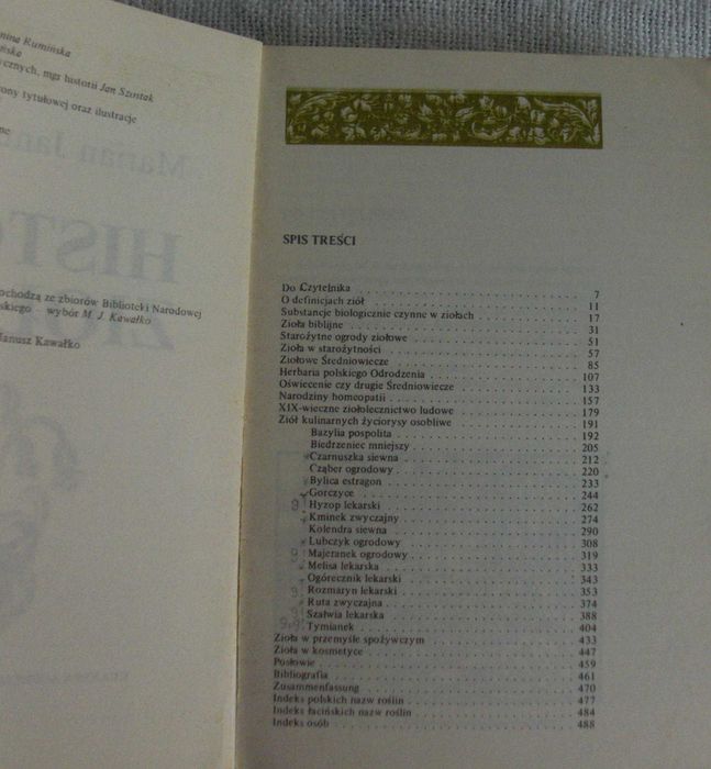 książka- Marian Janusz Kawałko - Historie ziołowe- KAW  Lublin 1986