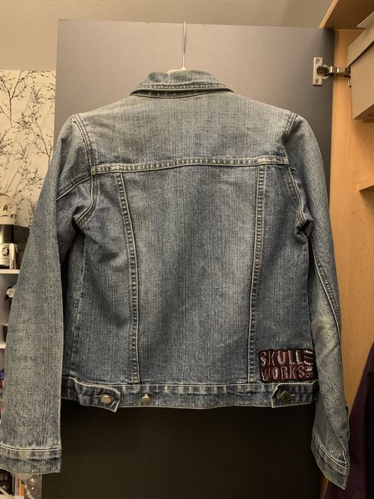 Customowa kurtka jeansowa rockowa