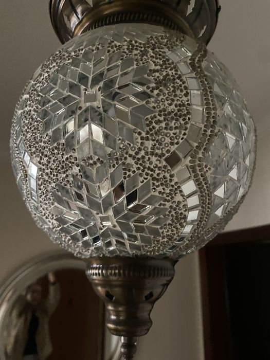 Candeeiro de teto em mosaico turco