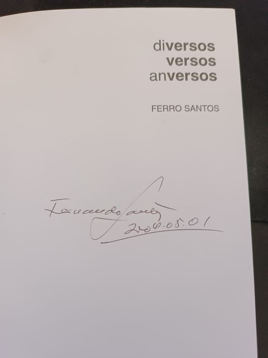 diversos versos anversos (Ferro Santos) - autografado