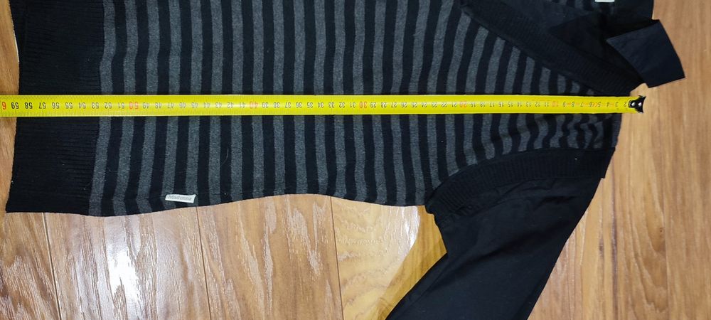 Śliczna czarna bluzka koszulowa jakby z kamizelką Madonna rozm M -L