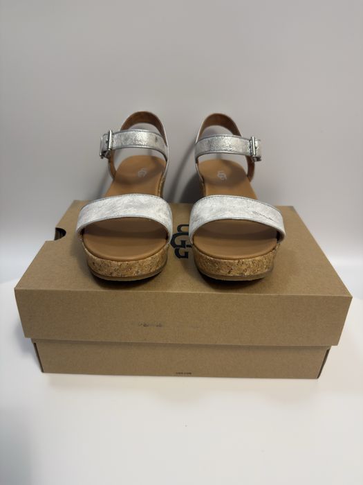 Sandały wysokie UGG srebrne