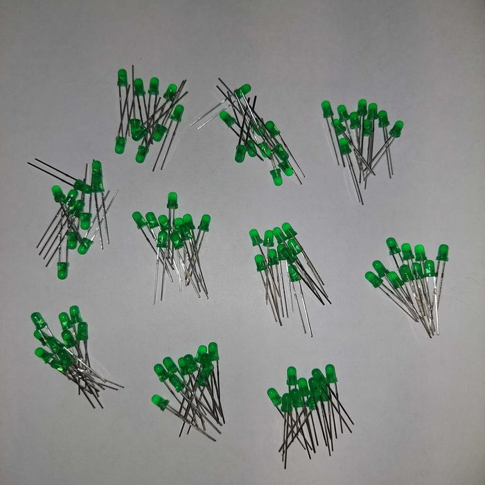 Сетодиод зеленый 3мм 10шт.