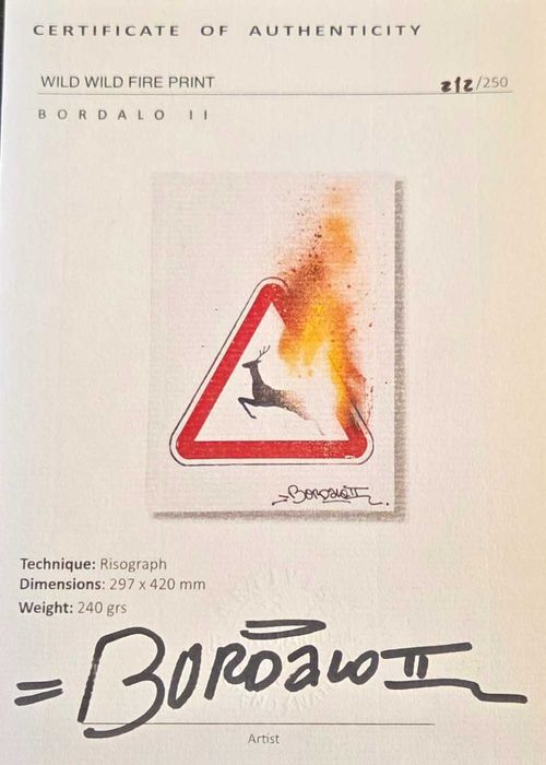 Bordalo II - Risografia "Wild, Wild Fires"