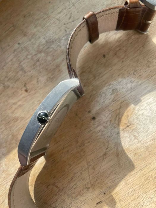 Relógio Hugo Boss Original Masculino Retangular Couro castanho Completo