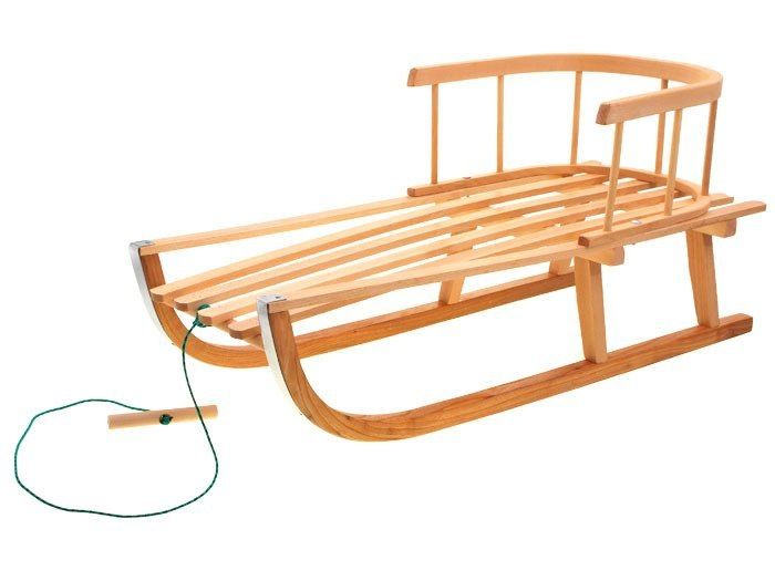 WYPRZEDAŻ Sanki drewniane tradycyjne ze sznurkiem SP0368