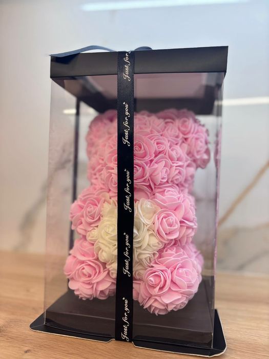 Ведмедик з троянд. Подарунок дівчині, мамі, доньці, бабусі. Мишка роз