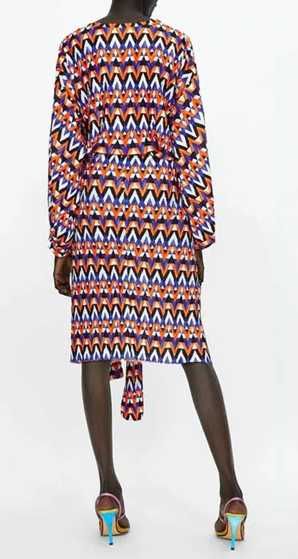 LUX,ZARA, Elastyczna Sukienka Geometryczna , M