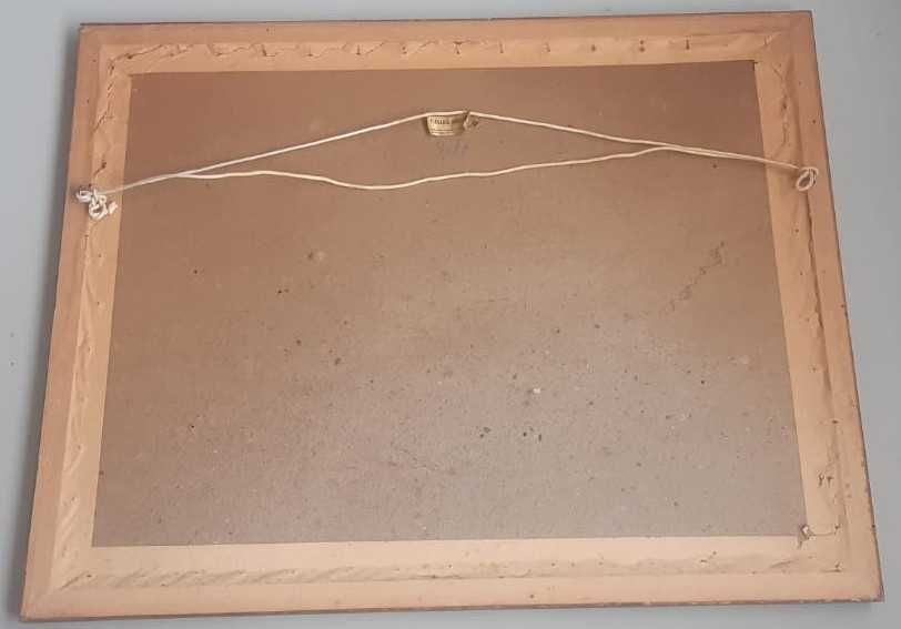 Gravura Antiga com cena Hípica