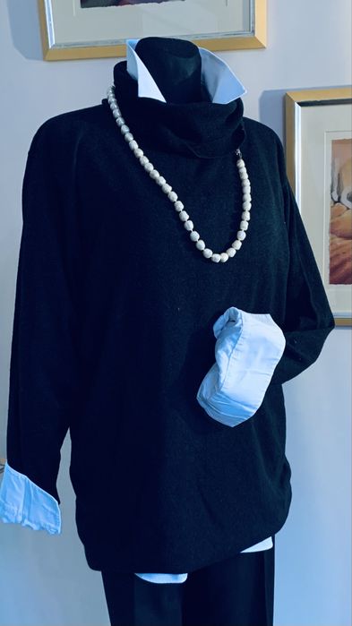 Sweter Golf kaszmir jedwab