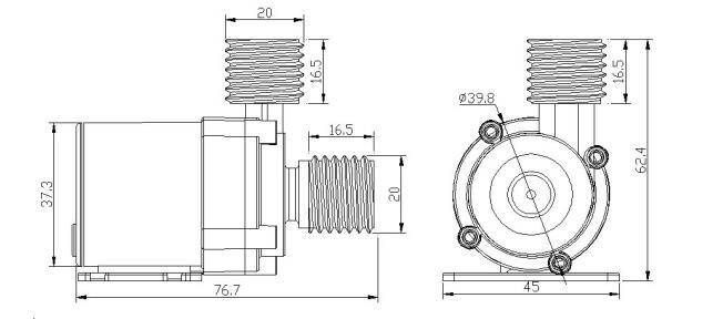 Циркуляционний насос опалення 6-12в для гарячей води новий в наявності
