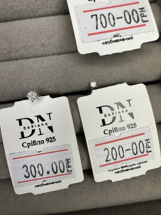 Сережки з муасанітами лабораторний діамант 0,5 Ct