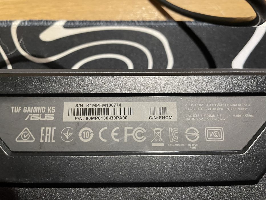 Teclado Tuf Gaming K5