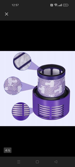 2X filtr do odkurzaczy Dyson V10 Sv12