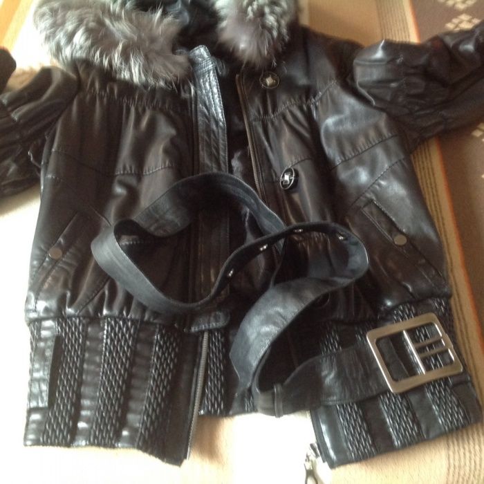 Куртка кожаная, женская