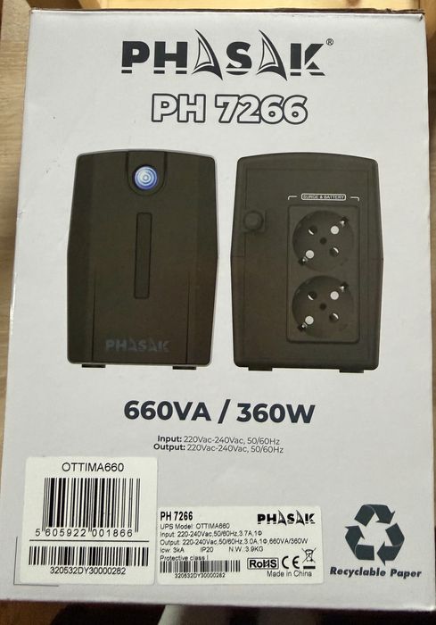Ups phasak ottima 660VA