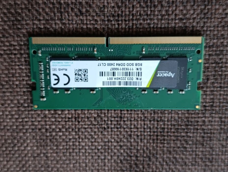 Оперативная память для ноутбуков Apacer DDR4 8GB 2400 MHz CL17