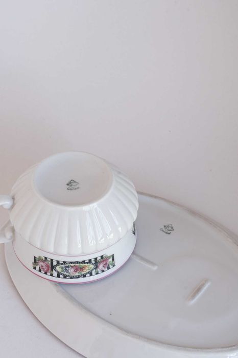 Prato e chávena porcelana Candal