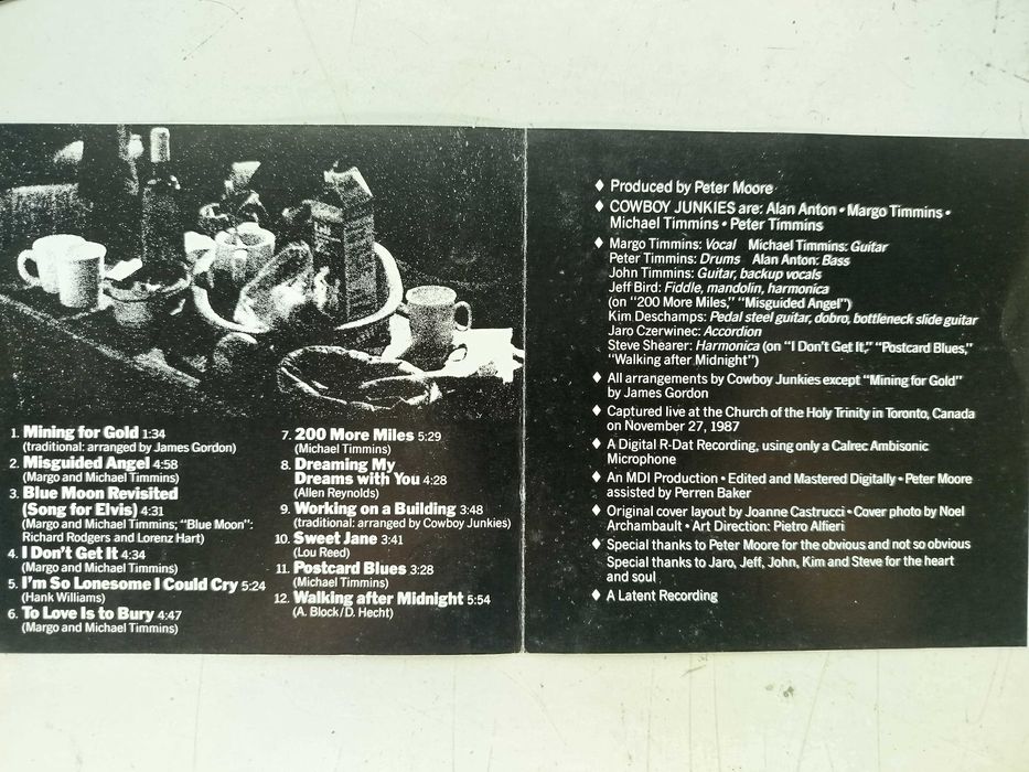 Okładka CD Cowboy Junkies The Trinity Session OP+OT bez płyty !!