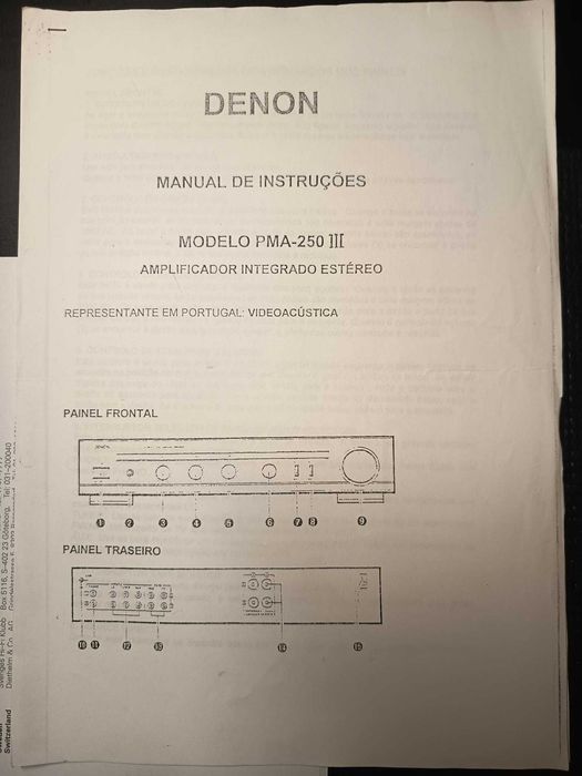 Amplificador Denon PMA-250III – Estado Impecável (Como Novo) - MARK III