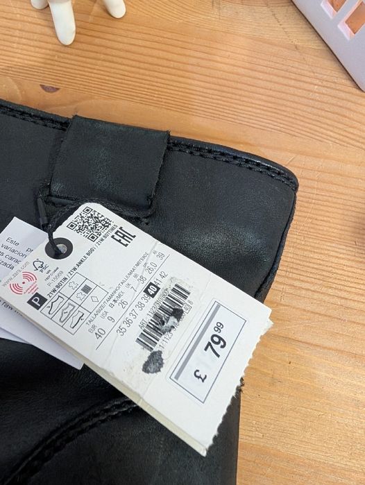 40 zara botki sztyblety skóra typu biker