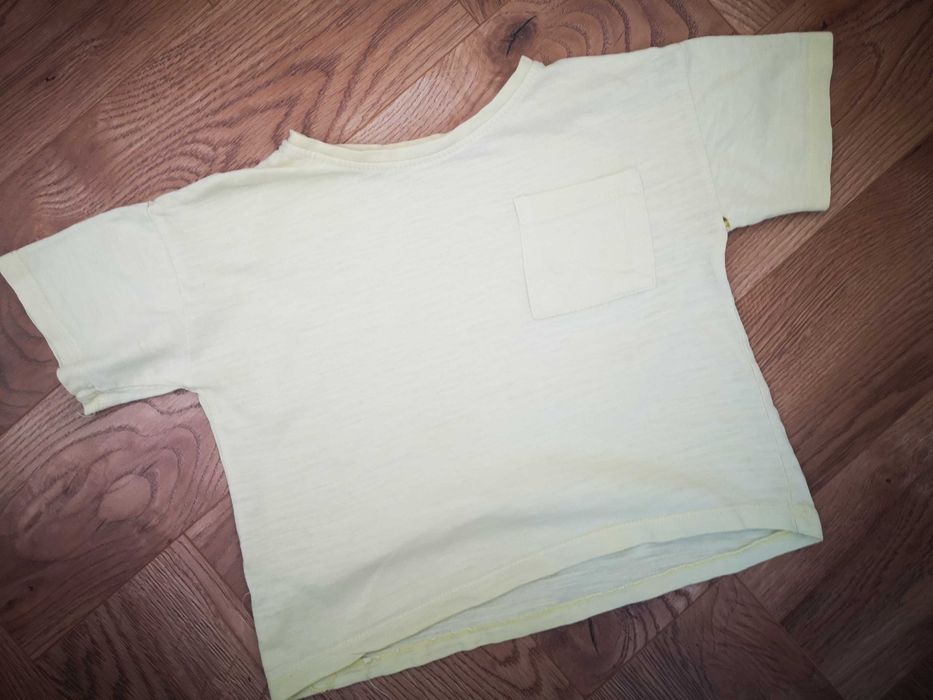 ZARA żółty t-shirt 104 cm 3-4 lata