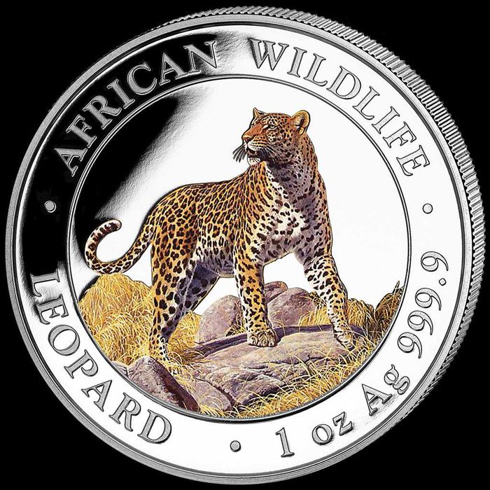Серебряная монета 1 унция-Леопард – 2024,  2023, 2022