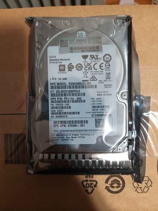 hpe 2.4tb sas 12g 10k sff sc mv hdd