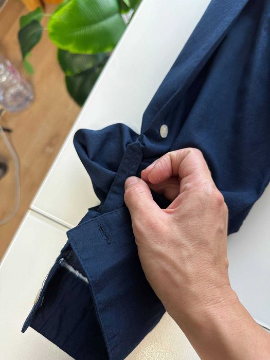 Темно-синя чоловіча сорочка Pull&Bear S розміру, нова slim fit