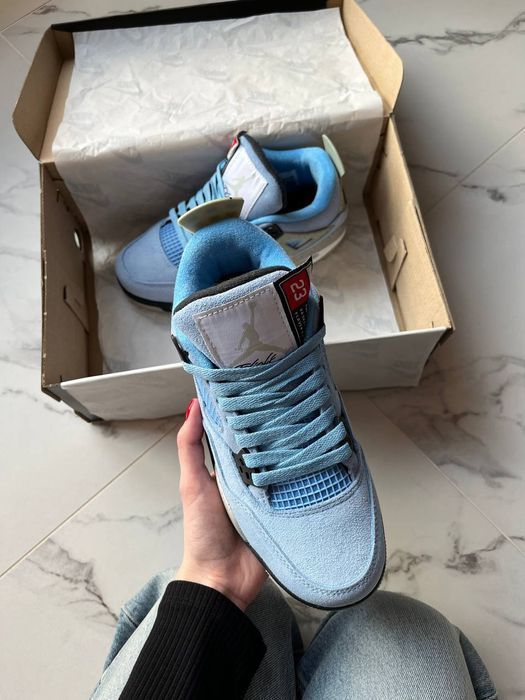 Кросівки чоловічі Nike Air Jordan 4 Retro University Blue. 36-45 р.