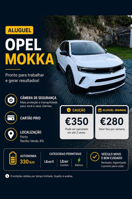 Aluguel de carro para TVDE - Porto