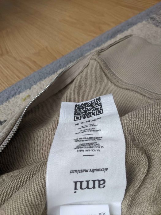 :  AMI Paris Hoodie com Fecho Bege - Tamanho S