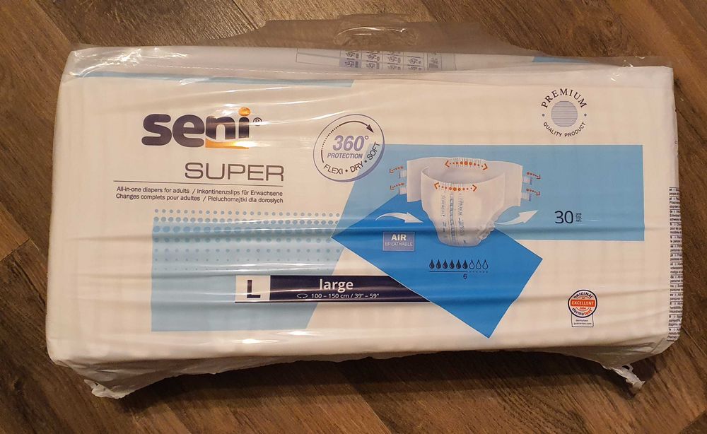 Seni super rozmiar L pampersy dla dorosłych