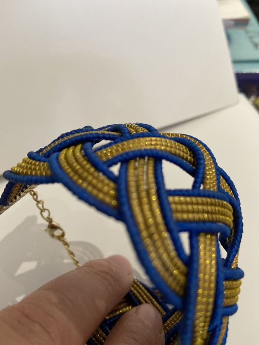 Pulseira de capim dourado