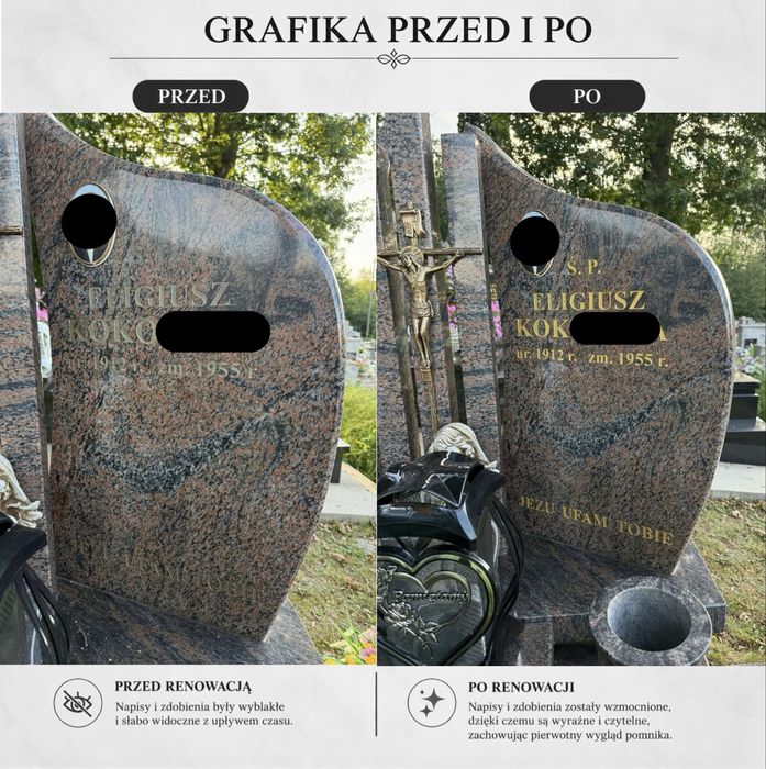 Odnawianie / Renowacja napisów na pomniku | Bochnia + 50 KM