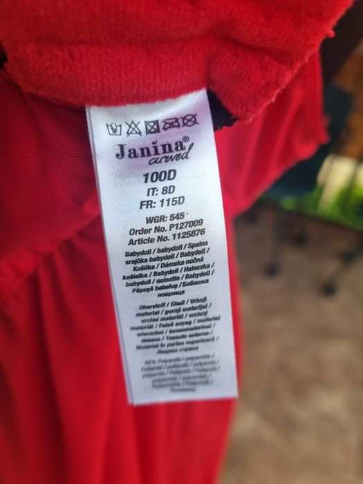 Koszulka nocna halka Janina 100 D czerwona XXL